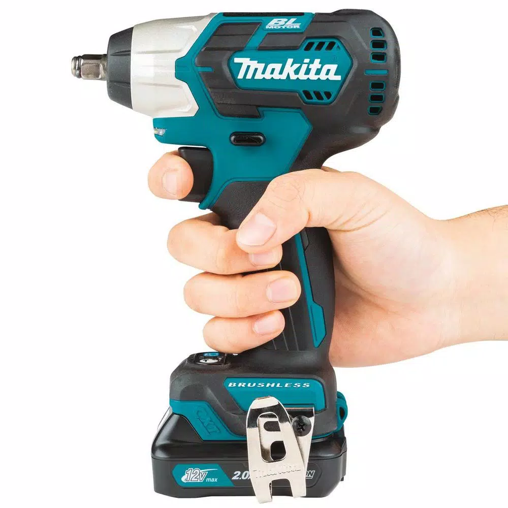 Makita 12V Max CXT Brushless 3/8 in. Square Drive Impact Wrench Kit (2.0 Ah)