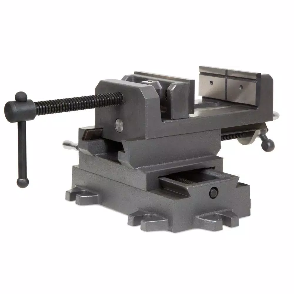 WEN 5-1/8 in. Compound Cross Slide Benchtop Vise, Heavy Duty Cast Iron