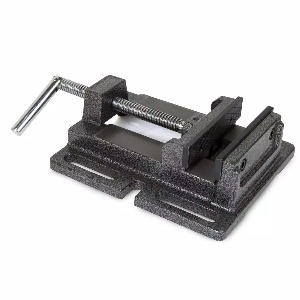 WEN 4 in. Cast Iron Drill Press Vise with Padded Jaws