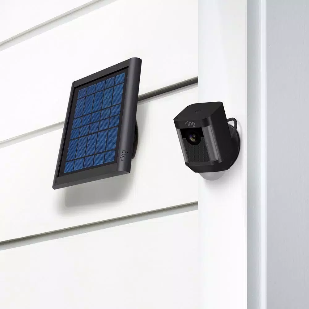 Ring Solar Panel for Spotlight Cam Battery and Stick Up Cam Battery, Black