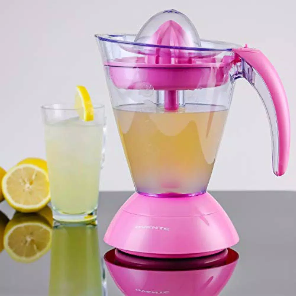 Ovente 34 oz. Electric Citrus Juicer, 25W Motor, Pink