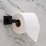 Italia Trieste Matte Black Toilet Paper Holder - Modern Solid Brass Wall Mount thumbnail 2