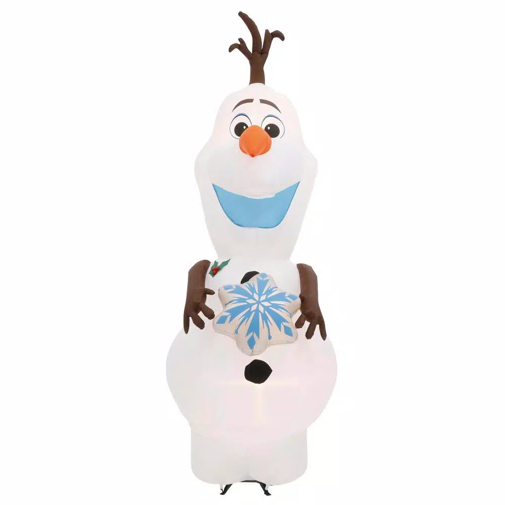 Disney Frozen 11 ft. Pre-Lit Inflatable Olaf with Snowflake Airblown Holiday Decoration