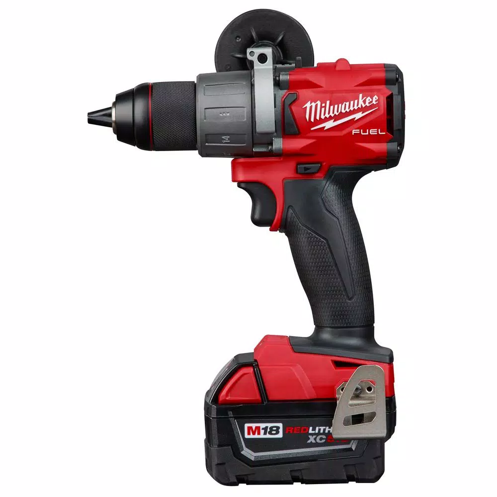 Milwaukee M18 FUEL 1/2 in. Brushless Cordless Drill/Driver Kit with (2) 5.0 Ah Batteries, Charger, and Hard Case