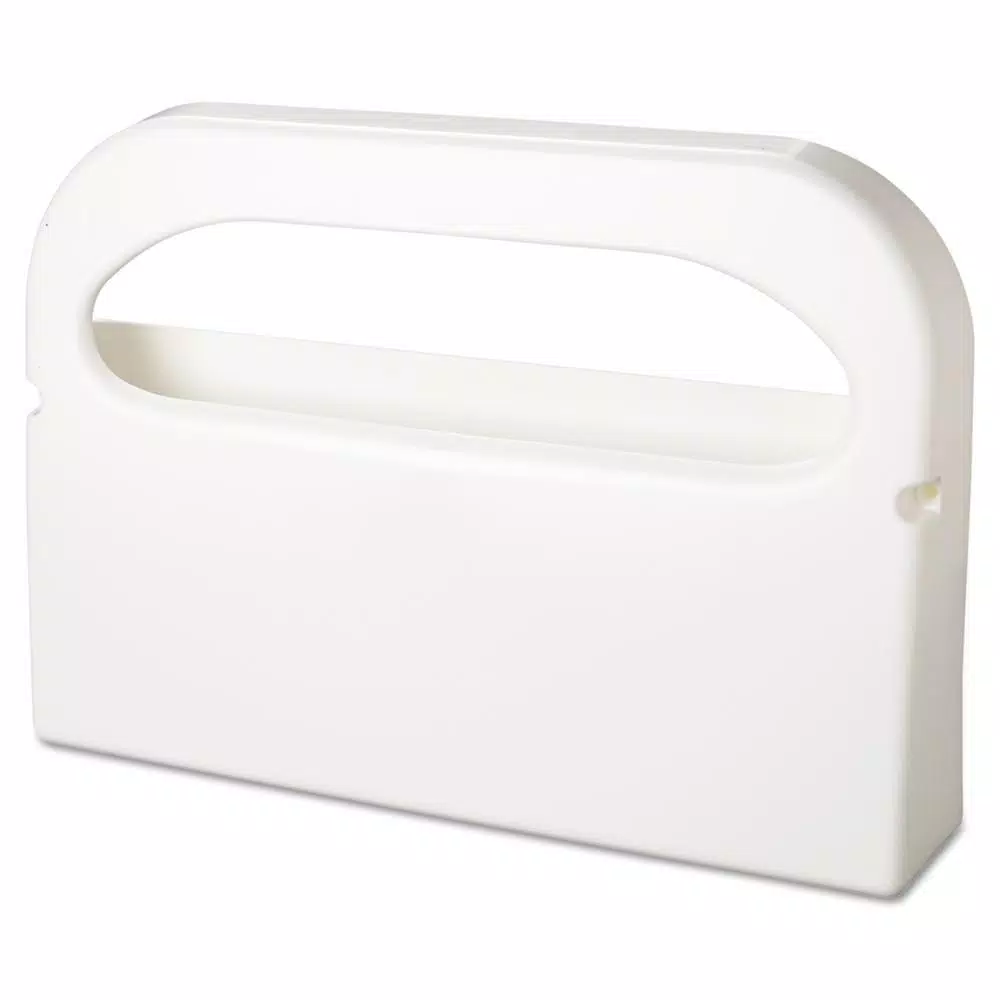 HOSPECO White Plastic Half-Fold Toilet Seat Cover Dispenser, 16 x 11.5 in.