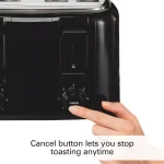 Proctor Silex 4-Slice Black Wide Slot Toaster with Crumb Tray and Toast Boost thumbnail 7