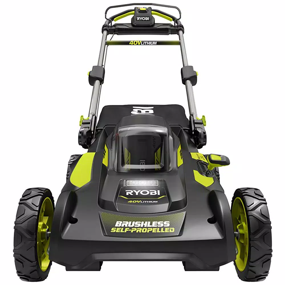 RYOBI 40V 20 in. Brushless Cordless Self-Propelled Lawn Mower & Blower Combo Kit with 6.0 Ah Battery & Charger