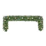 Home Accents Holiday 9 ft. St. Germain Pre-Lit Mixed Pine LED Christmas Garland with Ornaments & Pine Cones thumbnail 5