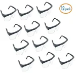 Unbranded Instapark SG-20 General Purpose Safety Protective Goggles, Clear Lens, Black Frame (12-Pack) thumbnail 3