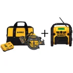 DEWALT FLEXVOLT 60V MAX Brushless 7-1/4 in. Circular Saw Kit with 6.0Ah Battery and Worksite Radio thumbnail 1