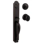 Baldwin Prestige Bighorn Single Cylinder Venetian Bronze Handleset with Carnaby Knob and SmartKey Security thumbnail 1
