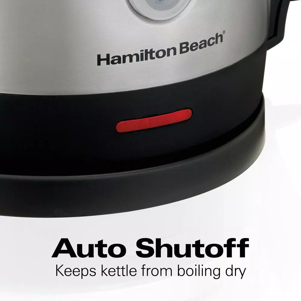 Hamilton Beach 1.7L Stainless Steel Electric Kettle, 7-Cup Rapid Boil