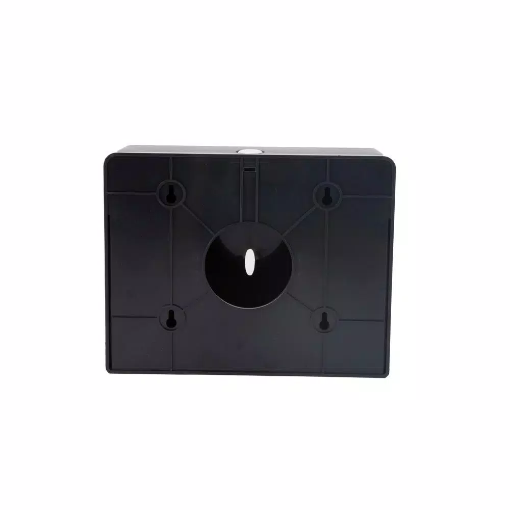 Mind Reader Wall Mounted Black Paper Towel Dispenser with Transparent Viewing Window, High Capacity ABS Plastic
