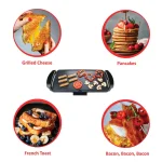 Brentwood Appliances 27 sq. in. Nonstick Electric Griddle with Drip Pan and Temperature Control, Black thumbnail 2