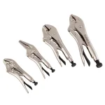 SUNEX TOOLS Sunex 4-Piece Locking Pliers Set - Curved, Long Nose, and Straight Jaw thumbnail 1