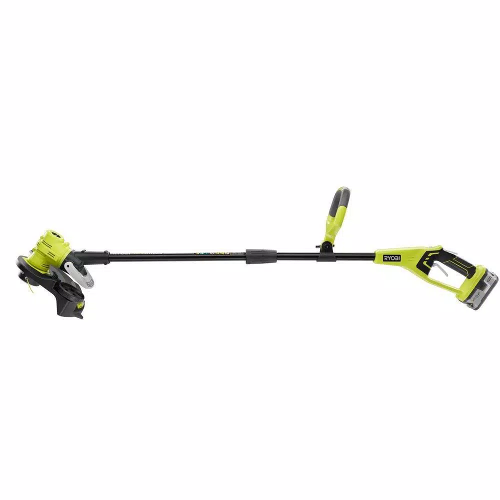 RYOBI 18V ONE+ Lithium-Ion Cordless String Trimmer and Edger Kit with 4.0 Ah Battery and Charger