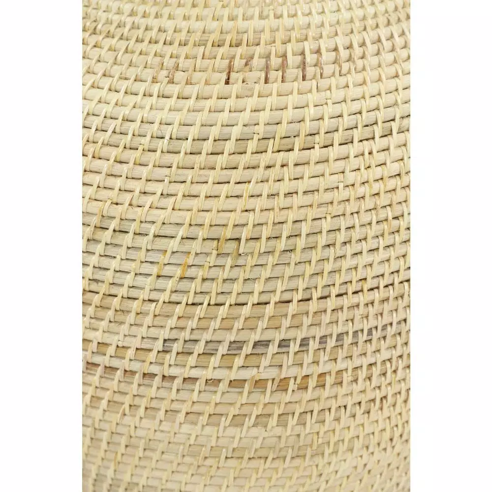 LITTON LANE Large Handwoven Natural Bamboo and Rattan Decorative Vase, 17 in. x 14 in.