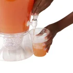 Mind Reader 128 oz. Clear Beverage Dispenser with Fruit Infuser and Ice Cone Holder thumbnail 4