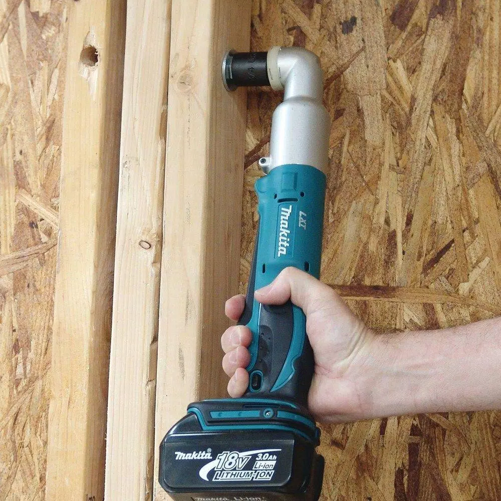 Makita 18V LXT Cordless 3/8 in. Angle Impact Wrench Kit with 2 Batteries and Charger