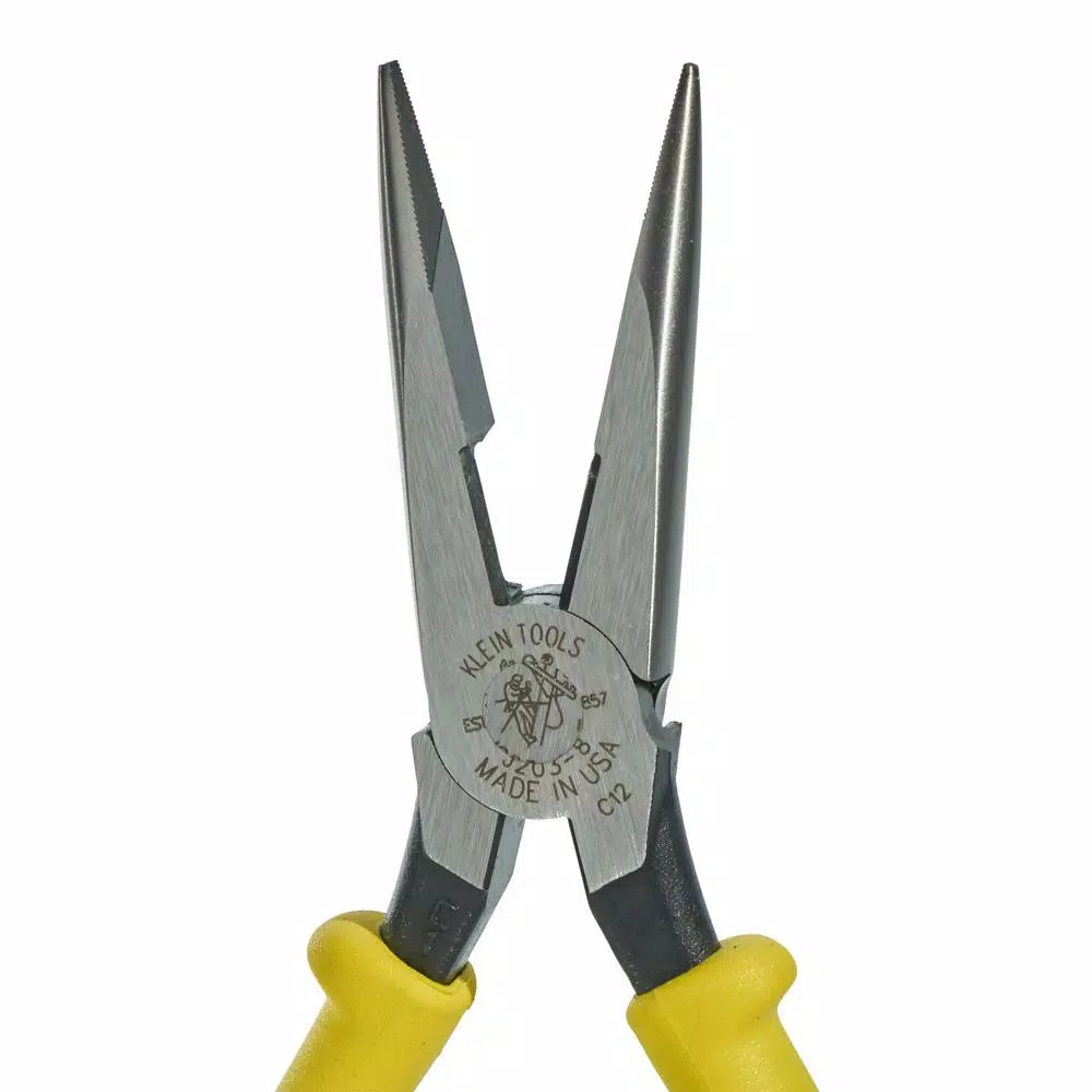 Klein Tools 8 in. Journeyman Heavy Duty Long Nose Side Cutting Pliers