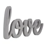 Pinnacle Love Grey Wood Decorative Sign - Handcrafted Rustic Farmhouse Script Wall Decor thumbnail 2