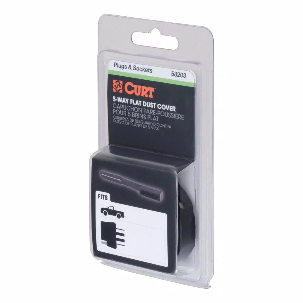 CURT 5-Way Flat Connector Dust Cover for Vehicle Side