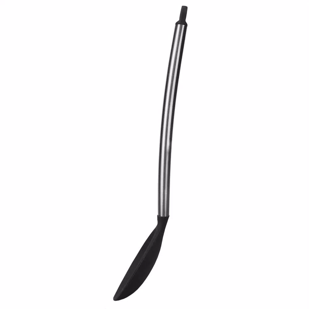 Unbranded Stainless Steel and Silicone Solid Spoon - Black