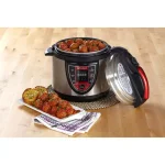 IMUSA 5 Qt. Electric Pressure Cooker, Silver and Red with Digital Display thumbnail 7
