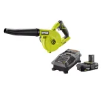RYOBI 18V ONE+ Cordless Compact Workshop Blower Kit with 2.0 Ah Battery and Charger thumbnail 1