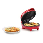 HOLSTEIN HOUSEWARES Holstein 4-Egg Red and Stainless Steel 2-Section Omelette Maker thumbnail 1