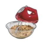 Hamilton Beach Ensemble 6-Speed Hand Mixer with Snap-On Storage Case, Red thumbnail 4