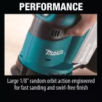 Makita 18V LXT Cordless 5 in. Random Orbit Sander, Tool-Only (XOB01Z) thumbnail 8