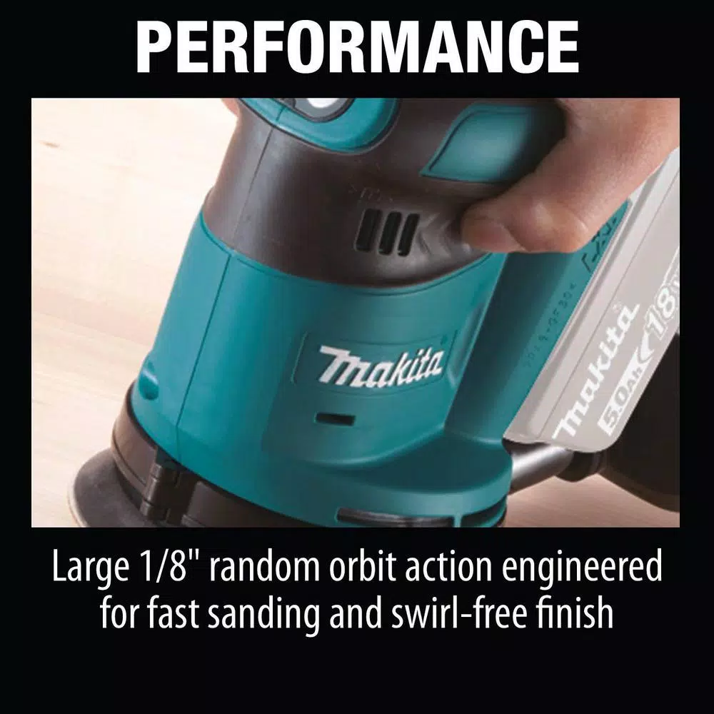 Makita 18V LXT Cordless 5 in. Random Orbit Sander, Tool-Only (XOB01Z)