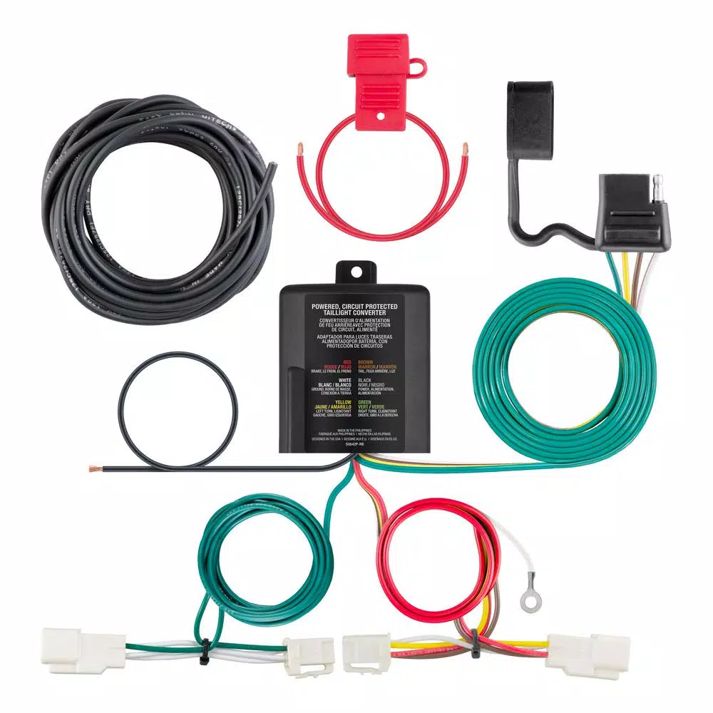 CURT Custom Vehicle-Trailer Wiring Harness for Toyota RAV4, 4-Way Flat T-Connector