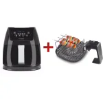 Caso Design AF 350 3.2 Qt. Convection Air Fryer with Barbecue Accessories, Black thumbnail 2
