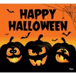 My Door Decor Happy Halloween Jack-O-Lanterns Garage Door Mural, 7 ft. x 8 ft. thumbnail 1