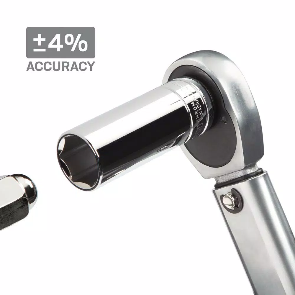 TEKTON 1/2 in. Drive Click Torque Wrench, 25-250 ft./lb.