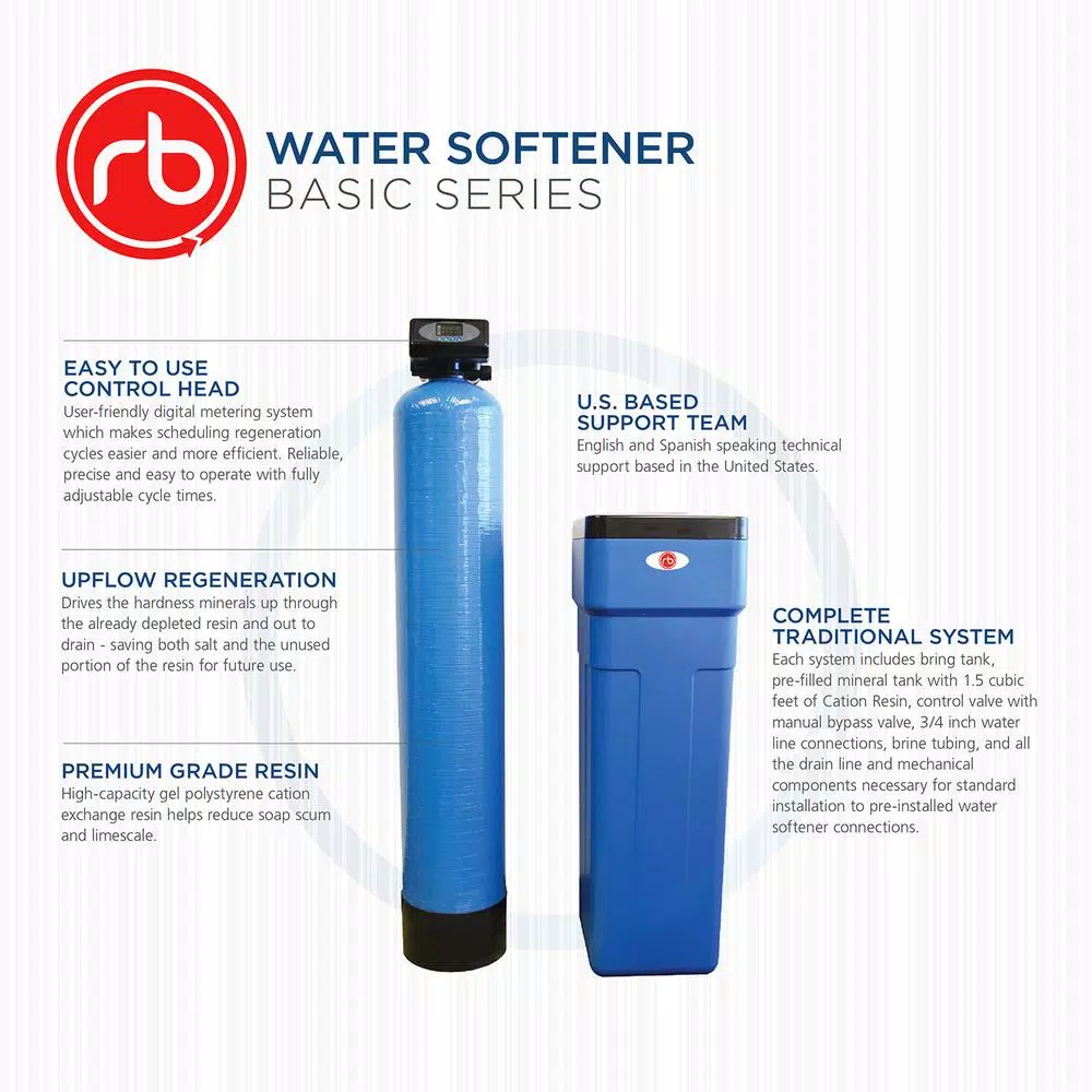 ReplacementBrand 48,000-Grain High Efficiency Digital Water Softener with LCD Display