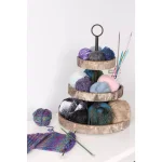 DesignOvation Rustic White Birch 3-Tiered Decorative Wood Tray - Farmhouse Style Organizer thumbnail 3