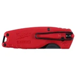 Milwaukee FASTBACK Compact Folding Utility Knife Set with 50-Pack General Purpose Blades thumbnail 4