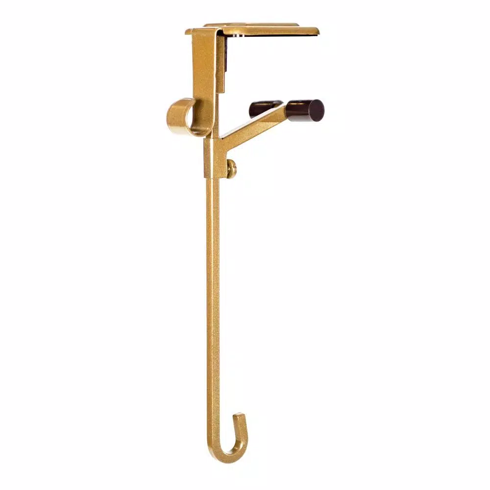 Village Lighting Company Gold Mantle Garland and Stocking Holder - Adjustable Cantilever Design