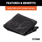 CURT 56" x 22" x 21" Water Resistant Hitch Cargo Bag, 15 cu. ft. Storage thumbnail 9