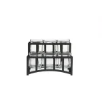 Mind Reader 6-Compartment 2-Tier Black Metal Condiment Server with 6 Removable 8 oz. Glass Jars thumbnail 1