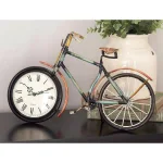 LITTON LANE 10 x 16 in. Vintage Rustic Iron Bicycle Frame Analog Clock thumbnail 7