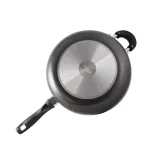 Oster Clairborne 5 qt. Aluminum Nonstick Saute Pan with Glass Lid, 12 in., Charcoal Grey thumbnail 3