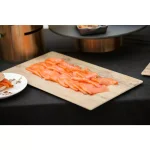 Fortessa ST D&V Melamine Wood Grain Rectangular Serving Tray, 18x10 inch, Brown thumbnail 3