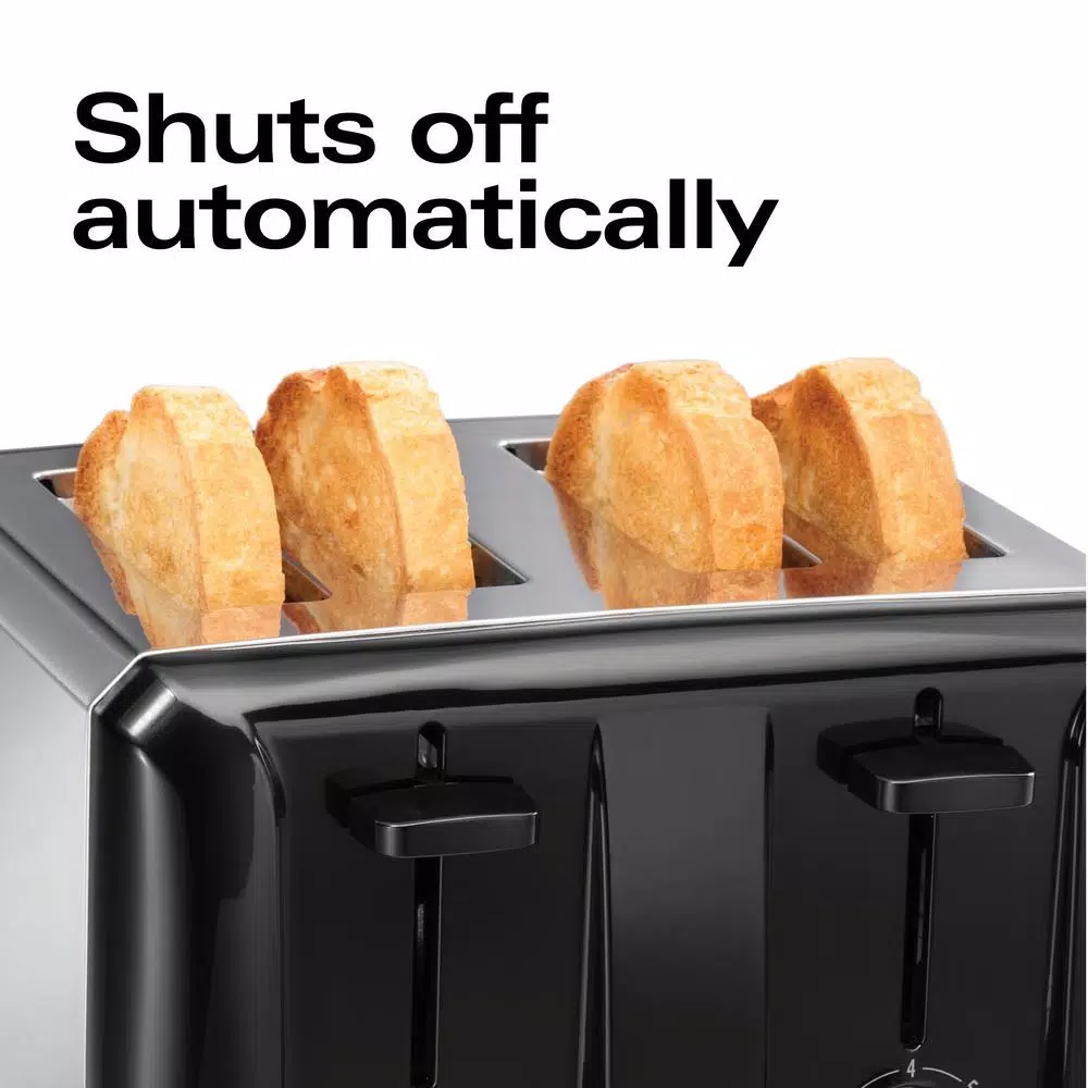 Hamilton Beach 4-Slice Wide Slot Toaster, Black