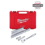 Milwaukee 28-Piece 1/2 in. Drive Metric Ratchet and Socket Set thumbnail 1