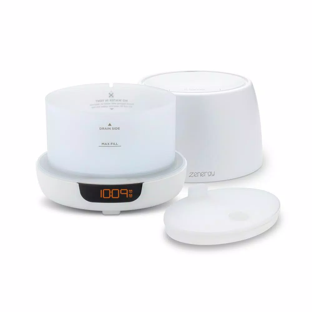 iHome Zenergy Aroma Dream iZA40W White Essential Oil Diffuser & Sound Therapy Alarm Clock