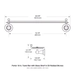 Delta Porter 18 in. Towel Bar with Glass Shelf, Oil Rubbed Bronze thumbnail 7